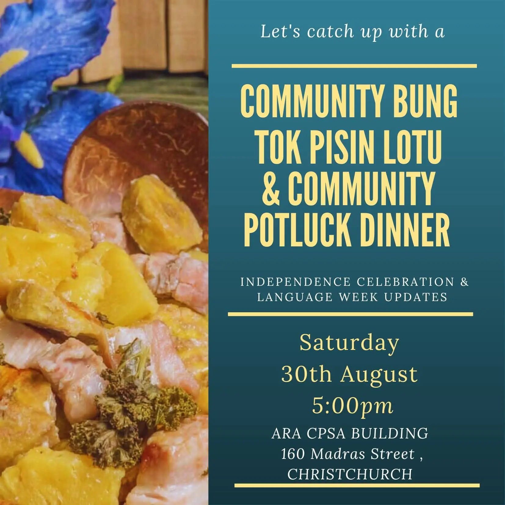 Canterbury PNG Wantoks community bung event