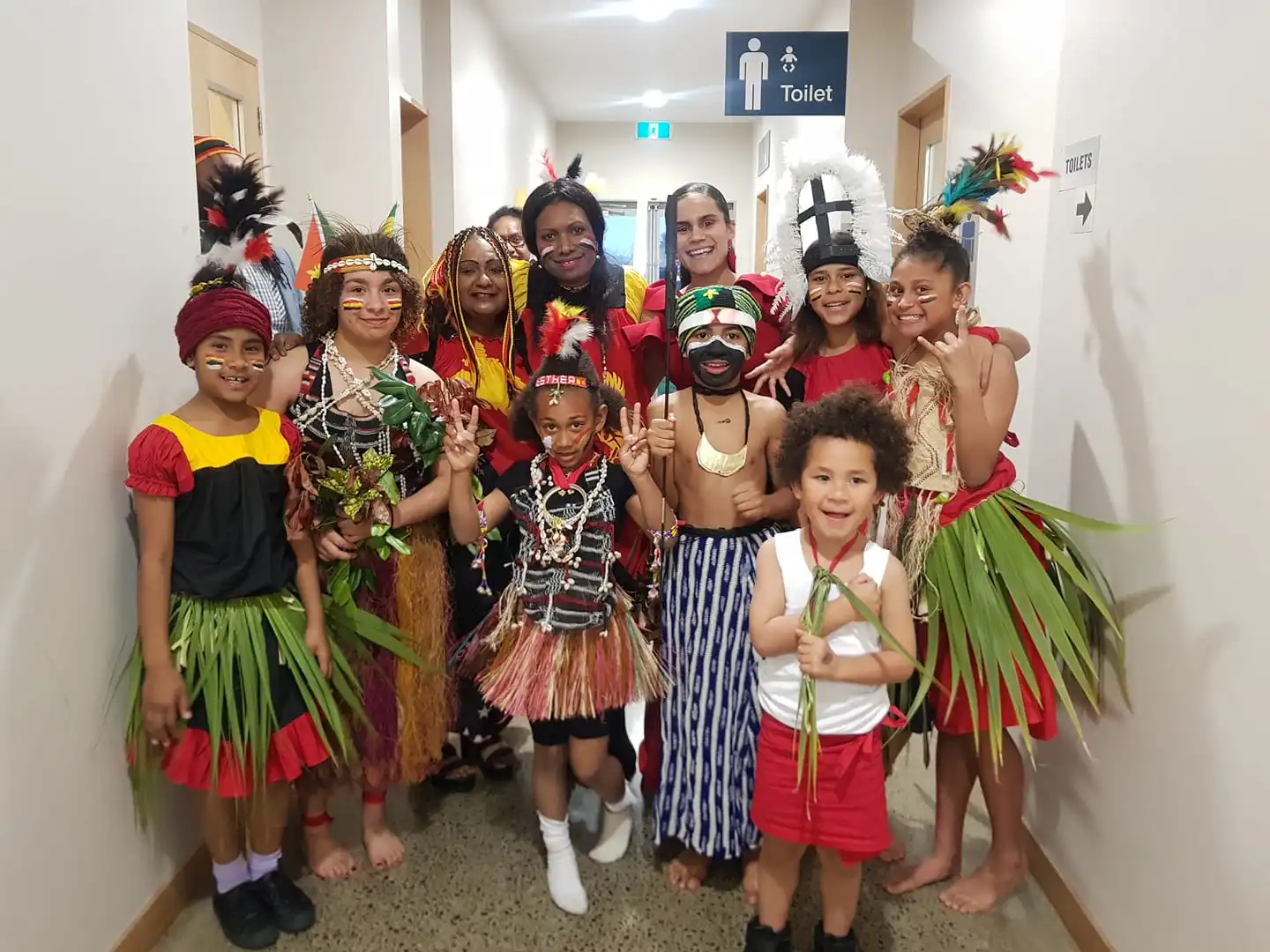 Community members celebrating PNG culture together