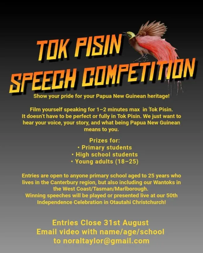 Canterbury PNG Wantoks speech competition event